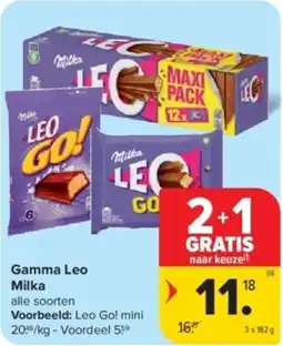 Carrefour Gamma Leo Milka aanbieding