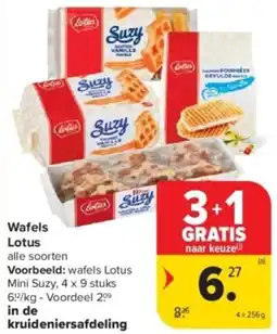 Carrefour Wafels Lotus aanbieding