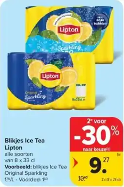 Carrefour Blikjes Ice Tea aanbieding