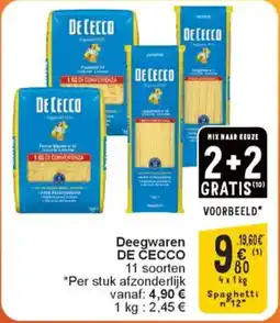 Cora Deegwaren de cecco aanbieding