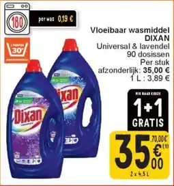 Cora Vloeibaar wasmiddel dixan aanbieding