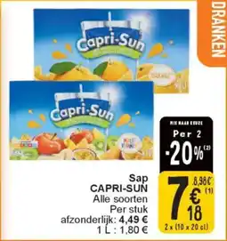 Cora Sap capri-sun aanbieding