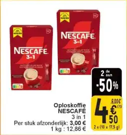 Cora Oploskoffie nescafé 3 in 1 aanbieding
