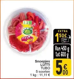 Cora Snoepjes lutti tubo aanbieding