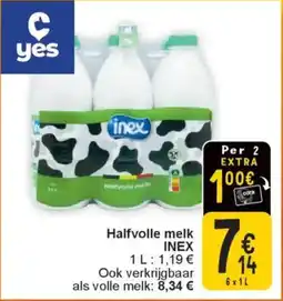 Halfvolle melk inex
