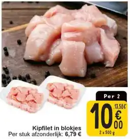 Cora Kipfilet in blokjes aanbieding