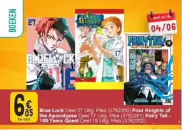 Cora Blue Lock, Four Knights of the Apocalypse, Fairy Tail 100 Years Quest aanbieding
