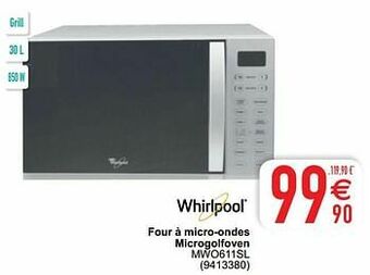 Cora Whirlpool four à micro-ondes microgolfoven mwo611sl aanbieding