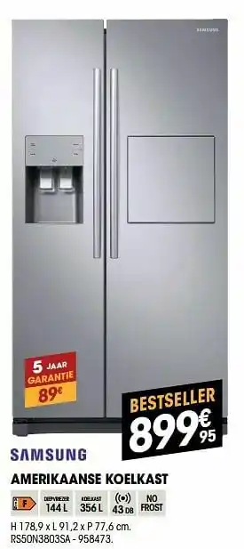 Electro Depot Samsung amerikaanse koelkast rs50n3803sa aanbieding