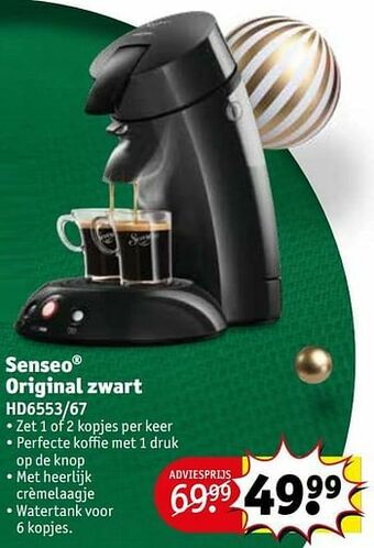 Kruidvat Philips senseo original zwart hd6553-67 aanbieding