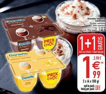 Cora Danette liégeois danone aanbieding