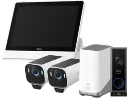 Coolblue EufyCam S3 Pro Lot de 2 + HomeBase 3 + Doorbell E340 + Smart Display E10 aanbieding