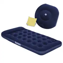 Decathlon Bestway Luchtbed met ingebouwde voetpomp 188x99x28 cm aanbieding