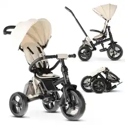 Decathlon DERYAN Explorer Driewieler - Inklapbaar en 360º Draaibaar - Taupe aanbieding