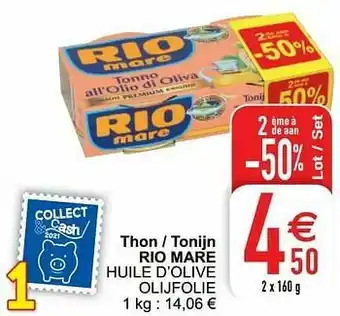 Cora Thon - tonijn rio mare huile d’olive olijfolie aanbieding