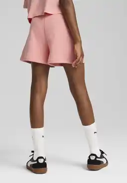 Decathlon ESS Small No. 1-logo short voor jongeren PUMA Pink Fruit aanbieding