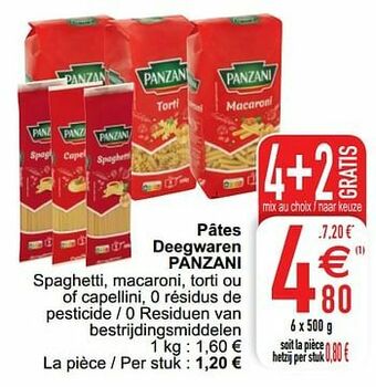Cora Pâtes deegwaren panzani aanbieding