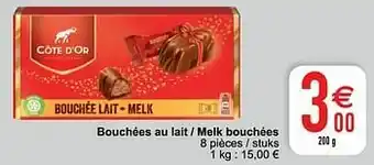 Cora Bouchées au lait - melk bouchées aanbieding