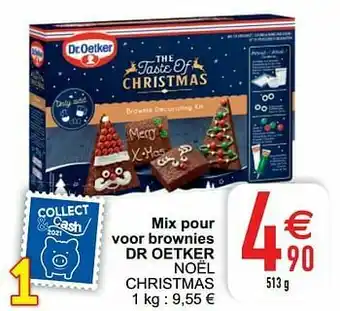 Cora Mix pour voor brownies dr oetker noël christmas aanbieding