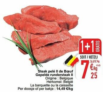 Cora Steak pelé ii de boeuf gepelde rundersteak ii aanbieding