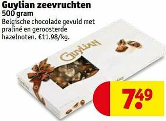 Kruidvat Guylian zeevruchten aanbieding