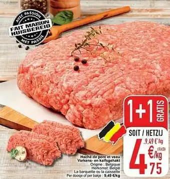 Cora Haché de porc et veau varkens- en kalfsgehakt aanbieding