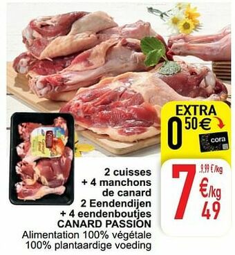 Cora 2 cuisses + 4 manchons de canard 2 eendendijen + 4 eendenboutjes canard passion aanbieding