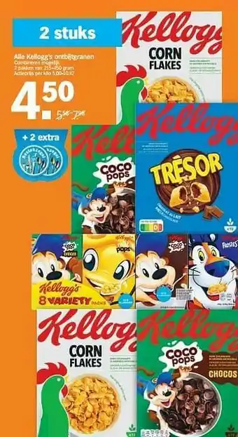 Albert Heijn Alle kellogg`s ontbijtgranen aanbieding