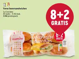 Delhaize Verse botersandwiches aanbieding