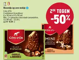 Delhaize Roomijs op een stokje aanbieding