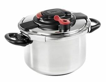 Makro Seb Snelkookpan Clipso plus 10 l zilver aanbieding
