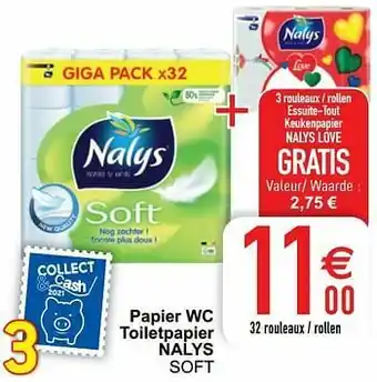 Cora Papier wc toiletpapier nalys soft aanbieding
