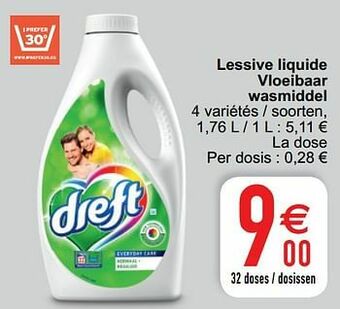 Cora Lessive liquide vloeibaar wasmiddel aanbieding