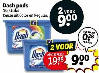 Kruidvat Dash pods aanbieding