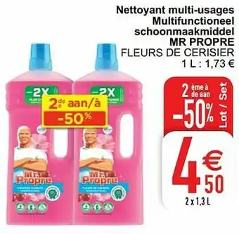 Cora Nettoyant multi-usages multifunctioneel schoonmaakmiddel mr propre fleurs de cerisier aanbieding