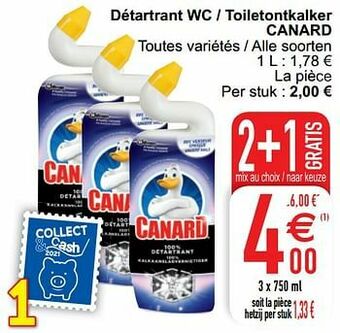Cora Détartrant wc - toiletontkalker canard aanbieding