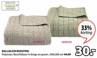 Jysk Ballblom bedsprei aanbieding