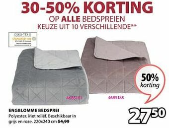 Jysk Engblomme bedsprei aanbieding