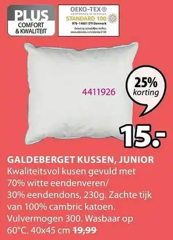 Jysk Galdeberget kussen, junior aanbieding