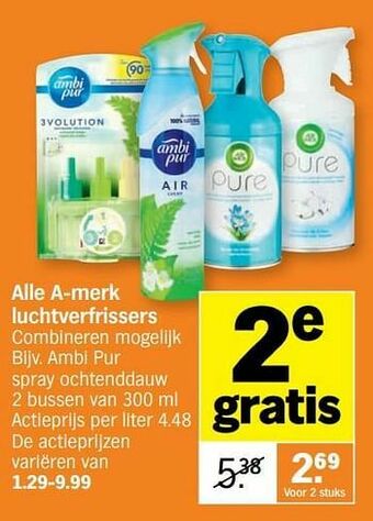 Albert Heijn Ambi pur spray ochtenddauw aanbieding