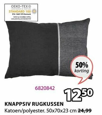 Jysk Knappsiv rugkussen aanbieding