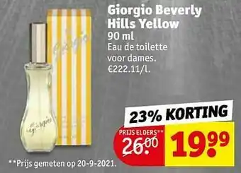 Kruidvat Giorgio beverly hills yellow edt aanbieding