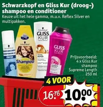 Kruidvat Gliss kur shampoo supreme length aanbieding