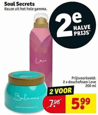 Kruidvat Douchefoam love aanbieding