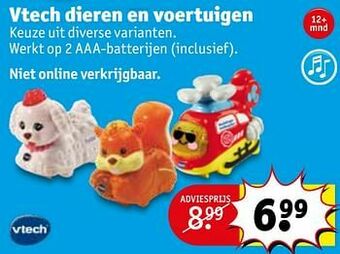 Kruidvat Vtech dieren en voertuigen aanbieding