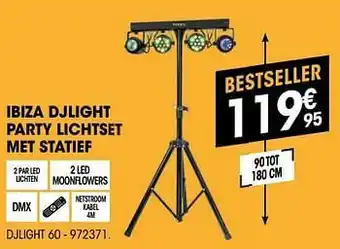 Electro Depot Ibiza djlight 60 party lichtset met statief aanbieding