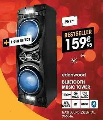 Electro Depot Edenwood bluetooth music tower maxi sound essential aanbieding