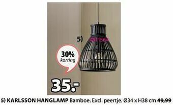 Jysk Karlsson hanglamp aanbieding