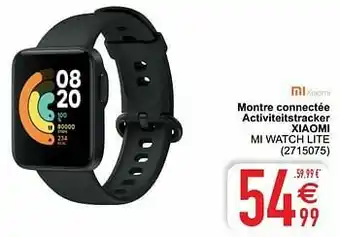Cora Xiaomi montre connectée activiteitstracker xiaomi mi watch lite aanbieding