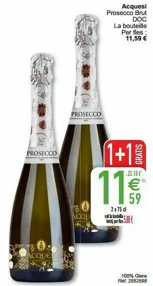 Cora Acquesi prosecco brut doc aanbieding